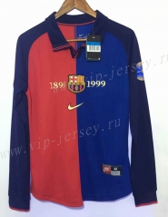 Retro Version 1899-1999 Barcelona Home Red&Blue Thailand LS Soccer Jersey AAA-811