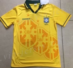 Retro Version 1994 Brazil Home Yellow Thailand Soccer Jersey AAA-912