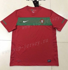 Retro Version 2010 Portugal Home Red Thailand Soccer Jersey AAA-510