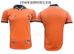 Retro Version 1998 Wold Cup Netherlands Home Orange Thailand Soccer Jersey AAA