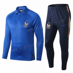 100th Anniversary Edition France Blue Thailand Tracksuit -411