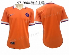 Retro Version 1997-1998 Netherlands Home Orange Thailand Soccer Jersey AAA