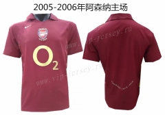 Retro Version 2005-2006 Arsenal Home Red Thailand Soccer Jersey AAA