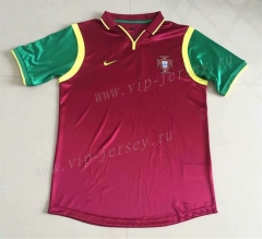 Retro Version 1999 Portugal Home Red Thailand Soccer Jersey AAA-DG
