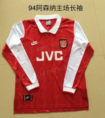 Retro Version 1994 Arsenal Home Red Thailand LS Soccer Jersey AAA
