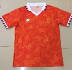 Retro Version 1991 Wold Cup Netherlands Home Orange Thailand Soccer Jersey AAA-DG