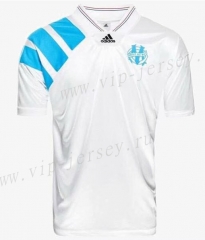 Retro Version Olympique de Marseille Home White Thailand Soccer Jersey AAA-407