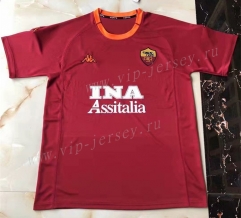 Retro Version 2000-2001 Roma Home Red Thailand Soccer Jersey AAA-503