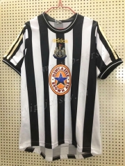 Retro Version 1997-1999 Newcastle United Home Black&White Thailand Soccer Jersey AAA-811