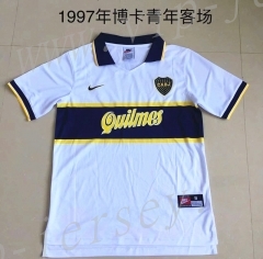 Retro Version 1997 Boca Juniors Away White Thailand Soccer Jersey AAA-DG