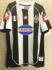Retro Version 2002-2003 Juventus Home Black&White Thailand Soccer Jersey AAA-811