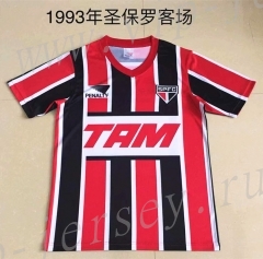 Retro Version 1993 Sao Paulo Home Red&Black Thailand Soccer Jersey AAA-AY