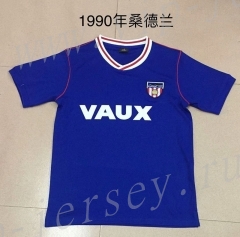 Retro Version 1990 Sunderland AFC Blue Thailand Soccer Jersey AAA-AY