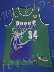 Milwaukee Bucks Green #34 NBA Jersey