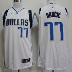 Dallas Mavericks White #77 NBA Jersey