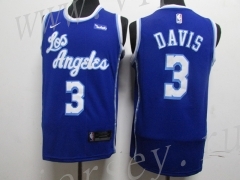 Latin Edition Los Angeles Lakers Blue #3 NBA Jersey