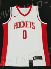 Houston Rockets White #0 NBA Jersey