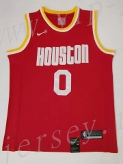 Retro Version Houston Rockets Red #0 NBA Jersey