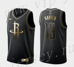 Houston Rockets Black&Gold #13 NBA Jersey