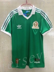 Retro Version 1986 Mexico Home Green Thailand Soccer Jersey AAA-811