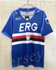 Retro Version 1990-1991 UC Sampdoria Home Blue Thailand Soccer Jersey AAA-811