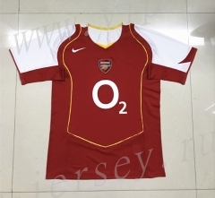 Retro Version 2004-2005 Arsenal Home Red Thailand Soccer Jersey AAA-SL