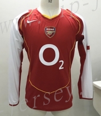 Retro Version 2004-2005 Arsenal Home Red Thailand LS Soccer Jersey AAA-SL