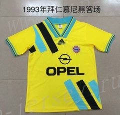 Retro Version 1993 Bayern München Away Yellow Thailand Soccer Jersey AAA-AY