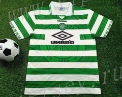 Retro Version 1997-1999 Celtic Home White&Green Thailand Soccer Jersey AAA-503