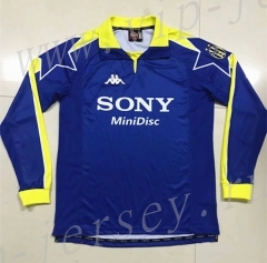 Retro Version 1998 Juventus Blue LS Thailand Soccer Jersey AAA-SL