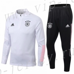 2020 European Cup Germany Gray&White Thailand Soccer Tracksuit-411