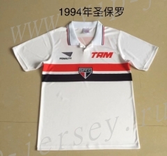 Retro Version 1994  Sao Paulo White Thailand Soccer Jersey AAA-AY