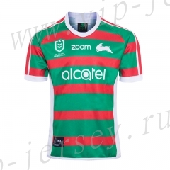 2020 Rabbit Away Red&Green Strip Rugby Shirt