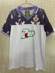 Retro Version 1992-1993 Fiorentina Away White Thailand Soccer Jersey AAA-811