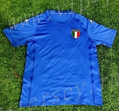 Retro Version 2000 European Cup Italy Home Blue Thailand Soccer Jersey AAA-503