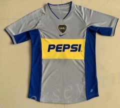 Retro Version 2002 Boca Juniors Away Gray Thailand Soccer Jersey AAA-709