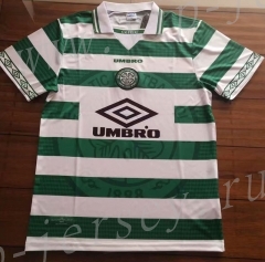 Retro Version 1998 Celtic Ehite&Green Thailand Soccer Jersey AAA-912