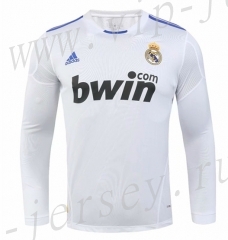 Retro Version 2010-2011 Real Madrid Home White LS Thailand Soccer Jersey AAA-SL