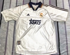 Retro Real Madrid 1998-2000 Olympique de Marseille Home White Thailand Soccer Jersey AAA