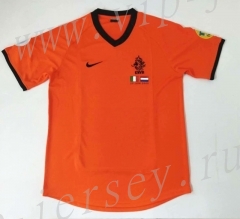 Retro Version 2000 Netherlands Home Orange Thailand Soccer Jersey AAA-912