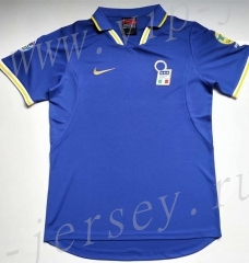 Retro Version 1996-1998 Italy Home Blue Thailand Soccer Jersey AAA-912
