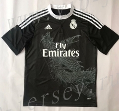 Retro Version 2014-2015 Real Madrid 2nd Away Black Thailand Soccer Jersey AAA-SL
