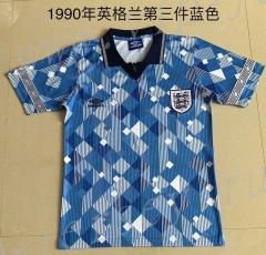 Retro Version 1990 England 3rd Away Blue Thailand Soccer Jersey AAA-709