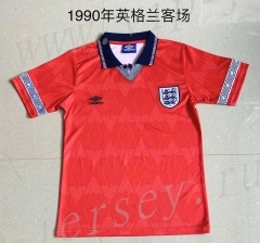 Retro Version 1990 England Away Red Thailand Soccer Jersey AAA-709