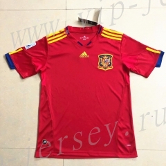 Retro Version 2010 Spain Home Red Thailand Soccer Jersey AAA