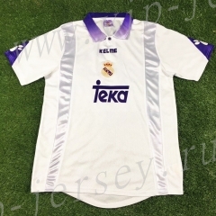 Retro Version 1997-1998 Real Madrid Home White Thailand Soccer Jersey AAA-503