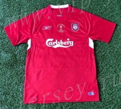 Retro Version 2005 Liverpool Home Red Thailand Soccer Jersey AAA-503