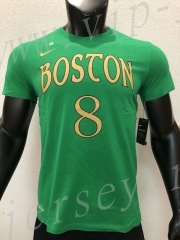 Boston Celtics NBA Green #8 Cotton T Jersey