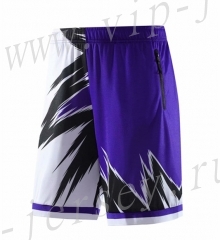 ZK702 White&Purple NBA Shorts