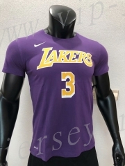 Los Angeles Lakers NBA Purple #3 Cotton T Jersey